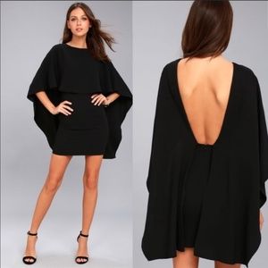 Black cape dress